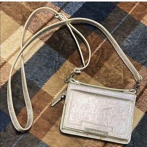 Vince Camuto Shimmering Silver Crossbody Wallet
